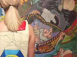 Back of tunic and Lucas painting in background